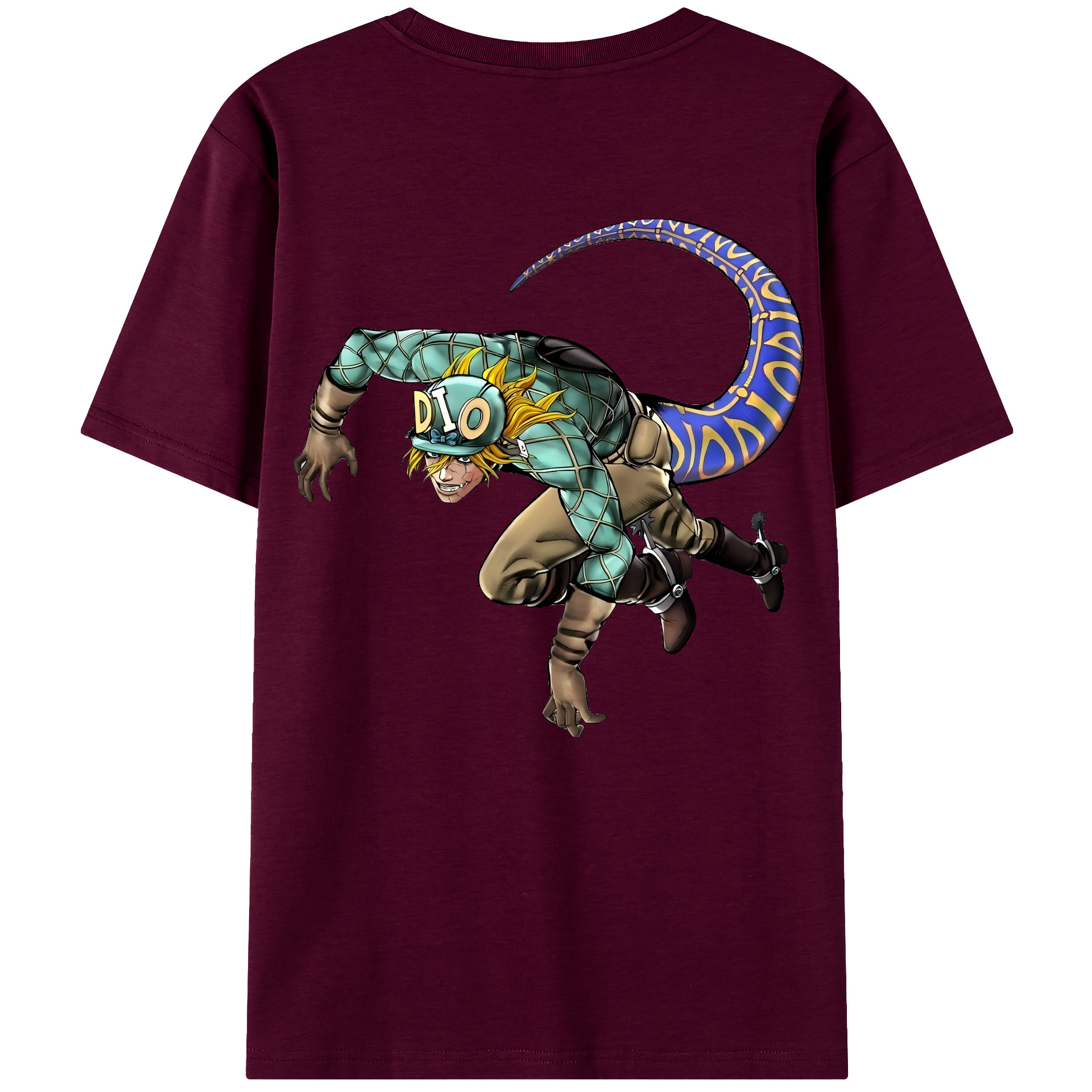 （画像用） ジョジョの奇妙な冒険 ディオ?ブランドー JoJo's Bizarre Adventure Dio Brando レディース半袖Tシャツ(バックプリント)